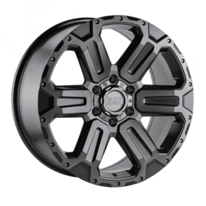 BLACK RHINO WANAKA MATTE GUNMETAL W/BRUSHE 17X8.5 6X139.7/12