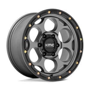 KMC DIRTY HARRY SATIN GRAY W/BLK LIP 17X8.5 6X139.7/00